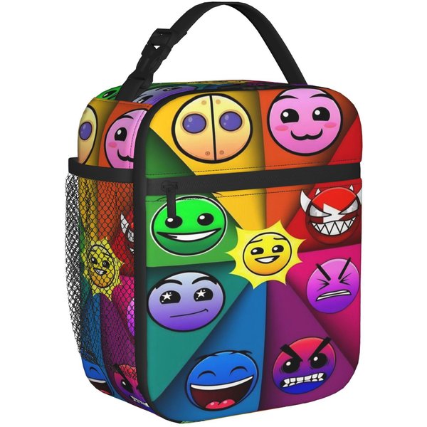 Izolowana Torba Na Lunch Geometryczny SześCian Gra Merch PudełKo Na Lunch Jedzenie Harajuku Termiczny Cooler PudełKo Bento Do SzkołY Option 1-image