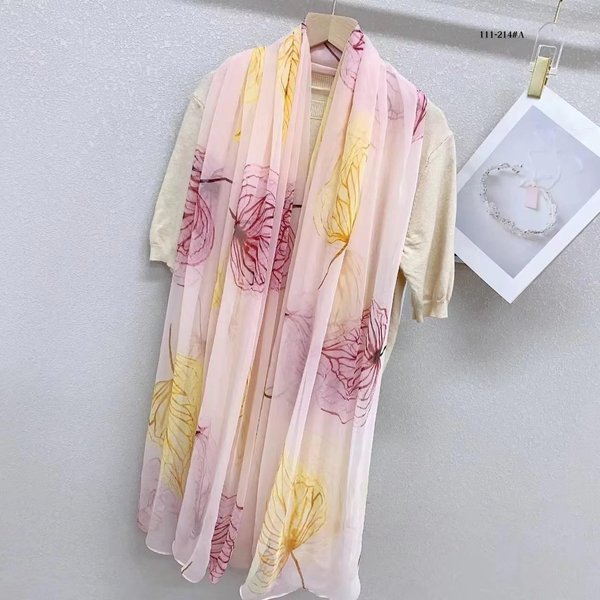 Jedwabny Szalik Damski HidżAb Pashima DłUgie PlażOwe Szale Chusta Opaska Wiosenne CiepłE Szaliki Bandana Damska Zawiastka Foulard 140X180Cm Beige-image