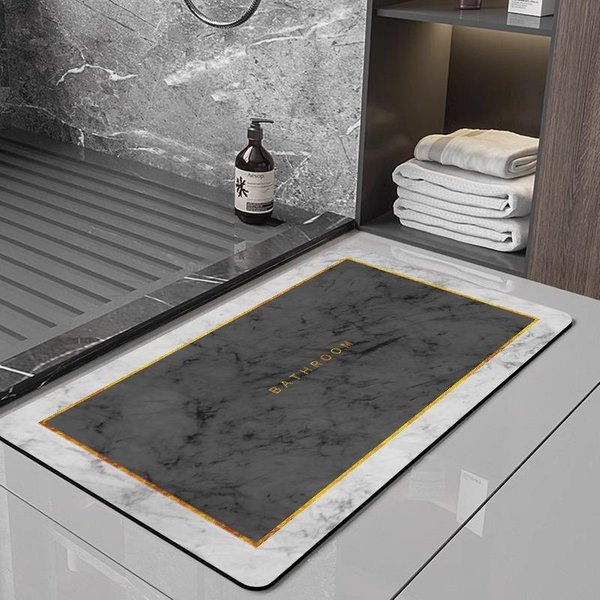 Alfombrilla Absorbente De Barro De Diatomeas Suave, Alfombrilla De Suelo, Alfombrilla Para Pies, Alfombrilla Antideslizante Para Puerta De BañO, Alfombrilla De Cocina Resistente A La Suciedad Y Fregable 50X80Cm19.7X31.5In-image
