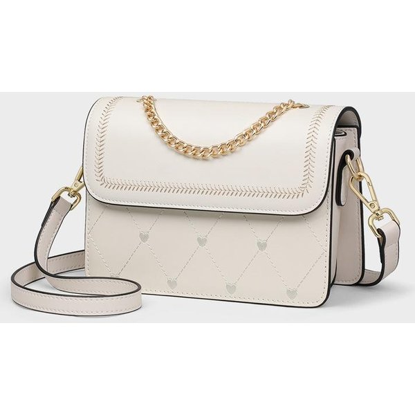Bolso De Nicho Para Mujer Primavera Y Verano Bolso De Mujer Bolso Cruzado Con Hombro De Cuero White-image