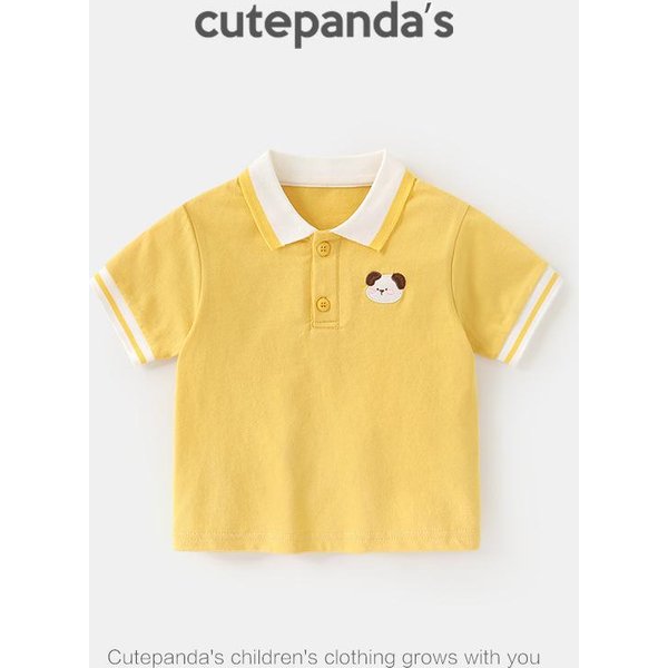 Ropa De Bebé Casual Camisetas De Manga Corta Verano NiñOs Polos NiñOs NiñAs Tops De Bebé Verano 120Cm Gray-image