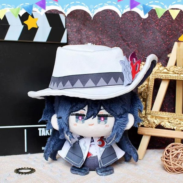 Gra Honkai Star Rail Pluszowa Popielata ZasłOna Pluszowa Lalka La Mancha Pluszowa Zabawka Urocza Mini Figurka Z Anime Breloczek Zawieszka Prezent Na BożE Narodzenie 12 Cm 10CM-image