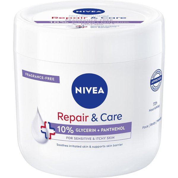380551 Nivea Crema Multifuncional Repair & Care Sensible Para Pieles Sensibles Hidratante Y Protectora Sin Perfume 400-image