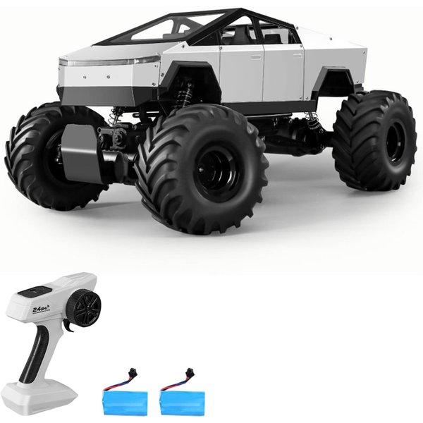 SamochóD Zdalnie Sterowany DużY Rozmiar 45 Cm 1/8 2,4 Ghz Zdalnie Sterowana CiężAróWka SamochóD Terenowy Pojazd 4WD Stop 2 Battery BiałY-image