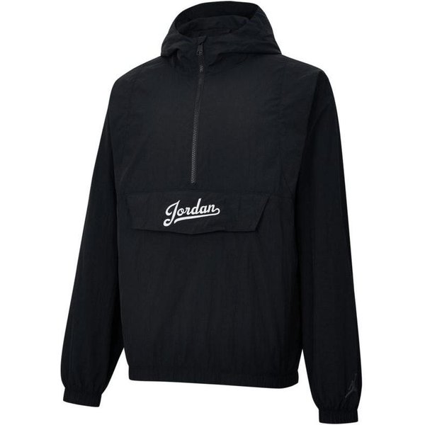 Jordan Bluza Z Kapturem Z Haftowanym Napisem, Z DłUgim RęKawem, MęSka Odzież Wierzchnia, Czarna FN6349-010 L Black-image