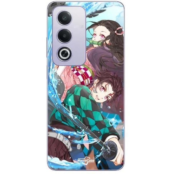 Coque - Maniacase - Oppo A80 - Demon Slayer - Souple - Noir-image