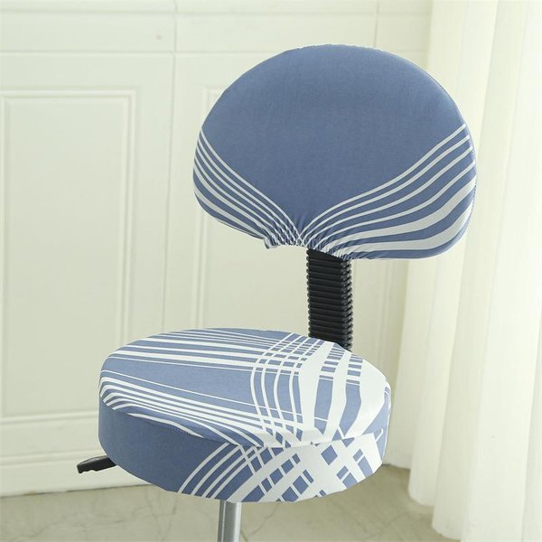 Funda EláStica Universal Redonda Para Silla Taburete Funda Totalmente Inclusiva De ProteccióN Contra El Polvo Funda Moderna Para Taburete De Silla Giratoria De Bar Funda Estampada Para Silla 30 Cm-image