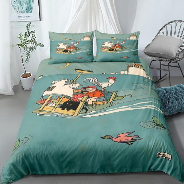 Juego De Funda NóRdica Girls Und Panzer Sin SáBana TamañO King Queen Doble Completo Twin Individual Juego De Ropa De Cama 140X210Cm-image