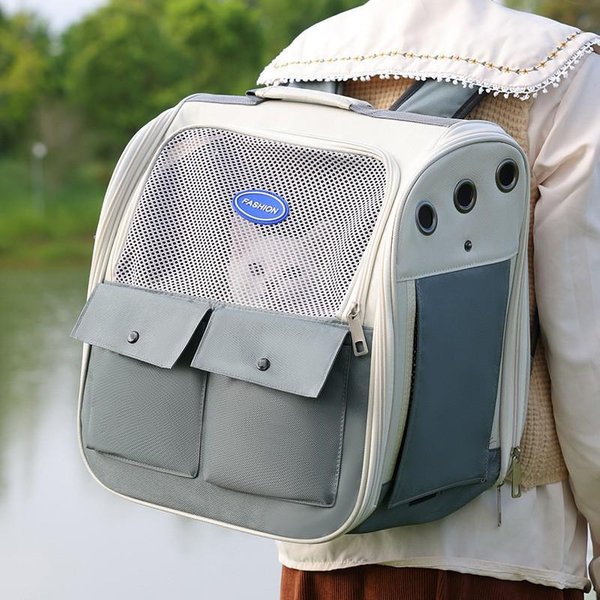 Bolsa Para Gatos, Mochila PortáTil De Gran Capacidad Para Mascotas, Mochila Para Gatos Con Correa Ajustable, Bolsa De Transporte Para Mascotas, Mochila Plegable Para Gatos, Para Viajes Al Aire Libre-image