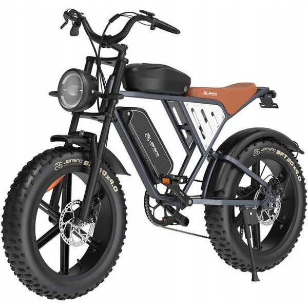 Rower Elektryczny - Jansno - X70M - Silnik 750W - PodwóJna Bateria 48V - ZasięG 80 Km - Czarny - PręDkość Maks. 45 Km/H Czarny-image