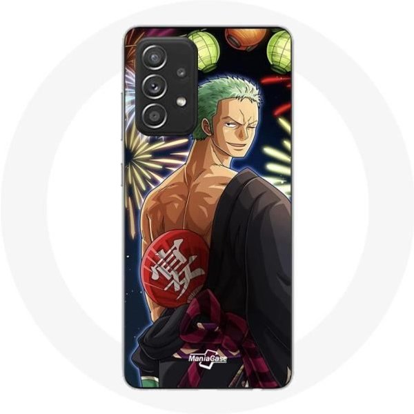 Funda - Maniacase - Samsung Galaxy A52 - One Piece Feliz Navidad - Anime Manga - Flexible Negro-image