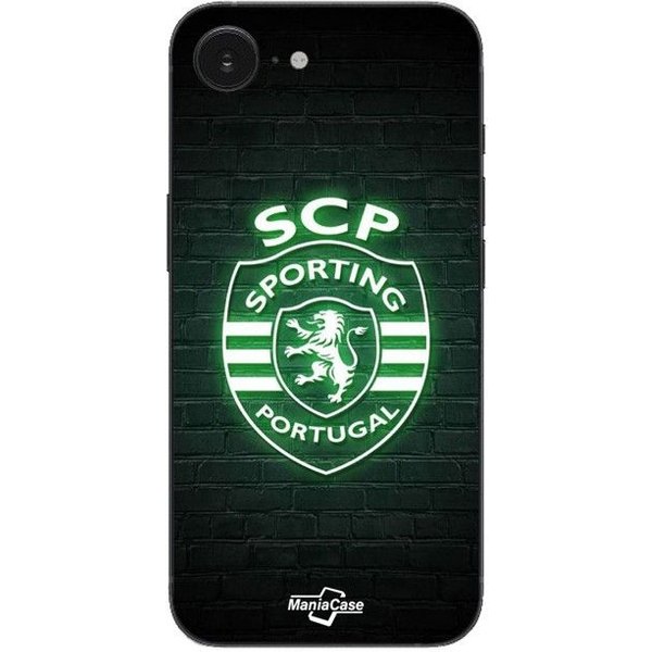 Funda Maniacase Para Iphone 16E SCP Sporting Portugal Luminoso Fondo Negro Negro-image