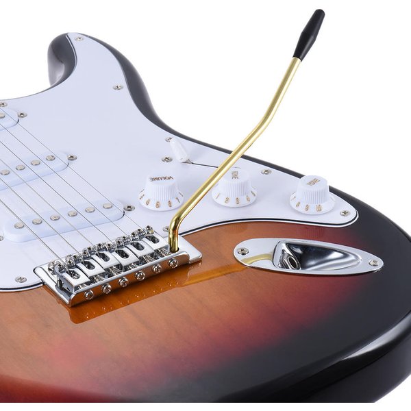 6Mm śRednica Gwintu Pojedynczy Tremolo Trem Vibrato Whammy Bar Ramię Korby DźWignia Do Gitary Elektrycznej Tremo Golden With Black Tip Czarny-image