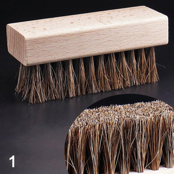Cepillo De Madera úTil Para Zapatos, Cepillo Para Pulir, Cepillo De PláStico Para Pelo De Cerdo Suave, Cepillo Para Limpiar Zapatillas, Cepillo Para Lavar La Ropa Gray-image