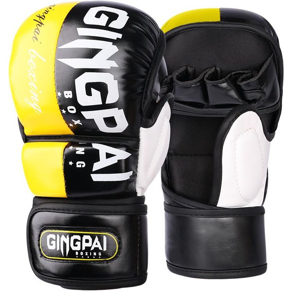 Guantes De Boxeo De Lucha MMA De Medio Dedo De Calidad Profesional Sanda Lucha Libre Artes Marciales Mixtas Guantes De Ejercicio M-image