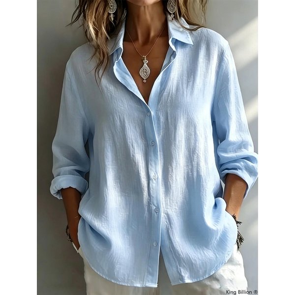 Camisa Blanca De Lino Oversize Para Mujer Con Botones - Holgada Larga De Manga Enrollable Casual Para Vacaciones De Verano En La Playa Blusa Xxxl-image