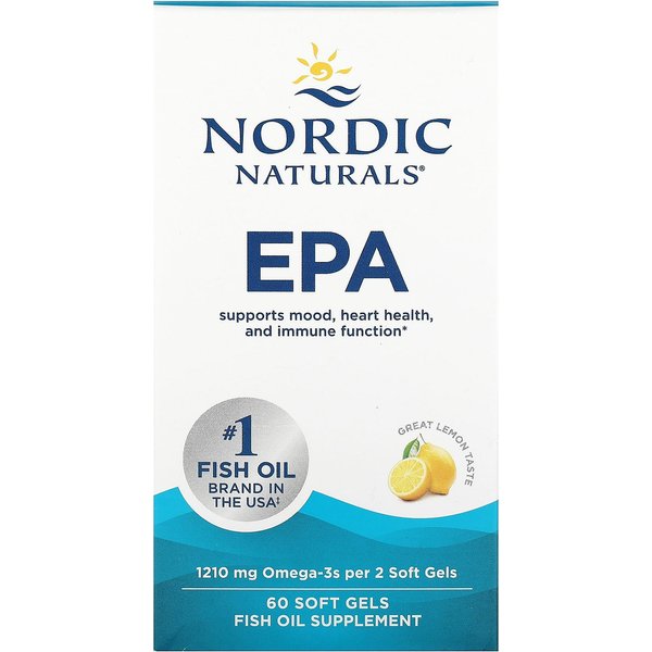 Nordic Naturals, Epa, Sabor A LimóN, 1210 Mg, 60 CáPsulas Blandas (605 Mg Por CáPsula Blanda)-image