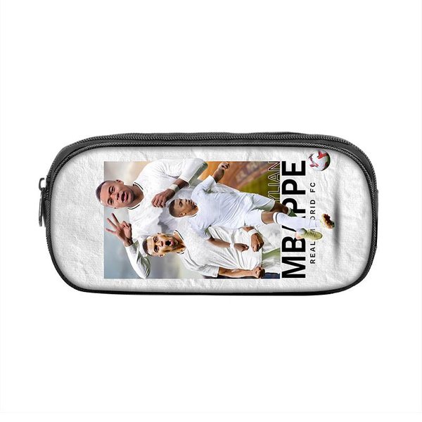Estudiante Gran Capacidad Material Escolar Cremallera Estuche Para LáPices Bolsa De Maquillaje BolíGrafo Estrella De FúTbol Estuche Para LáPices PatróN M-Mbappe-image