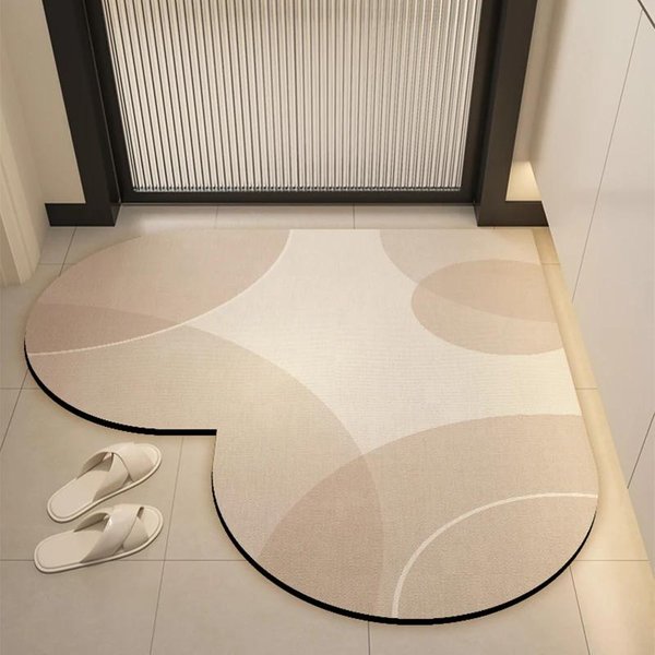 KształT Serca Mata łAzienkowa Nowoczesna Minimalistyczna ChłOnna SzybkoschnąCa Mata WejśCiowa AntypośLizgowa Dywanik Pod Prysznic Kuchnia WystróJ Domu 70X70Cm27.56X27.56In-image