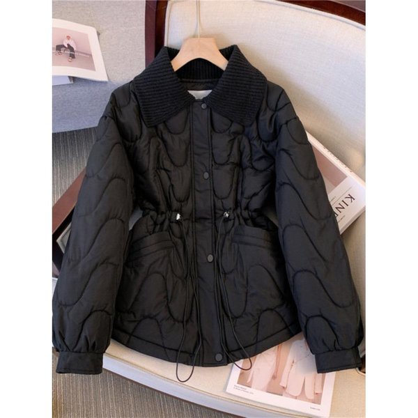 Chaqueta De Plumas Chaqueta Acolchada Mujer Invierno Nueva Talla Grande Cintura Chaqueta Acolchada De Gas Extranjero Chaqueta Acolchada M Gray-image