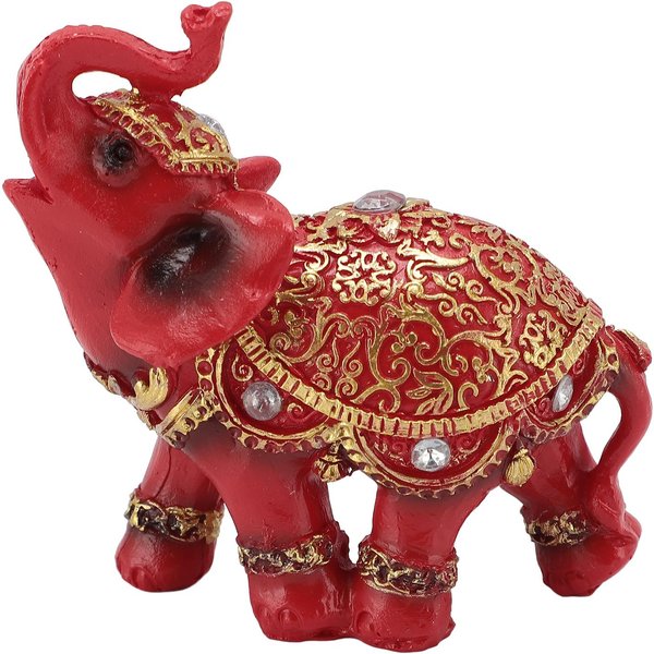 Statua SłOnia Bogactwo SzczęśLiwy Feng Shui Figurka SłOnia Dekoracja Domu Prezent Na ParapetóWkę TV S Brown-image