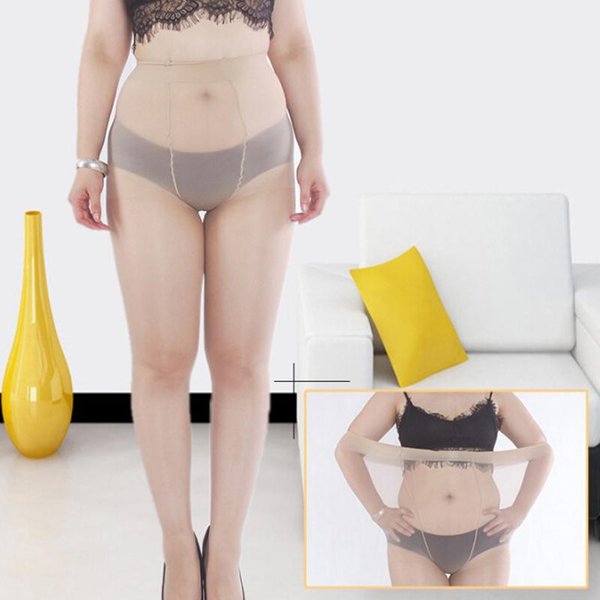 Medias Gordas SúPer Delgadas Extra Delgadas De Talla Grande 200 Kg Pantimedias Antigancho Sexis Para Mujer-image
