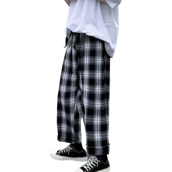 MęSkie Spodnie Kratka Streetwear Szerokie Nogawki Elastyczny Pas LuźNe Spodnie Sportowe Spodnie Na Jesień XL BiałY-image