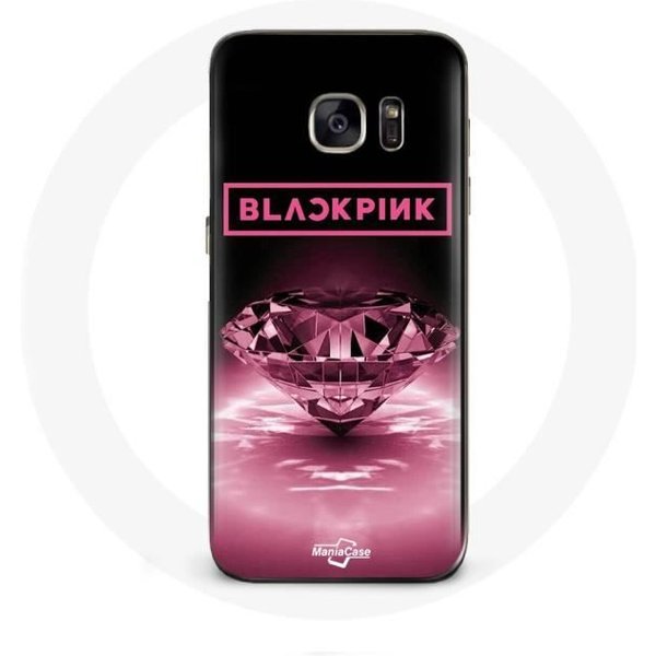 Funda - Maniacase - Samsung Galaxy S7 - Negro - Fondo De Pantalla Diamante Blackpink - Flexible Negro-image