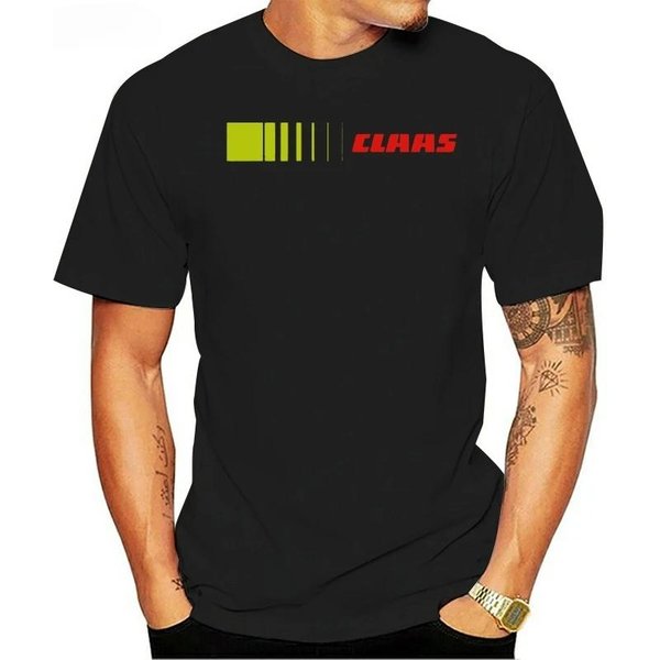 Camiseta Claas Varios Tallas Y Colores Tractor Agricultura Camiseta De Marca Para Hombre Camisetas De AlgodóN De Verano Para Hombre XXL Negro-image