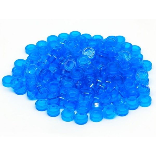 200 Piezas Transparentes De Colores Planos Azulejo 1X1 Puntos Ladrillos Redondos 35381 98138 MOC Hazlo TÚ Mismo Bloques De ConstruccióN Piezas Ideales Para Juguetes Infantiles-image
