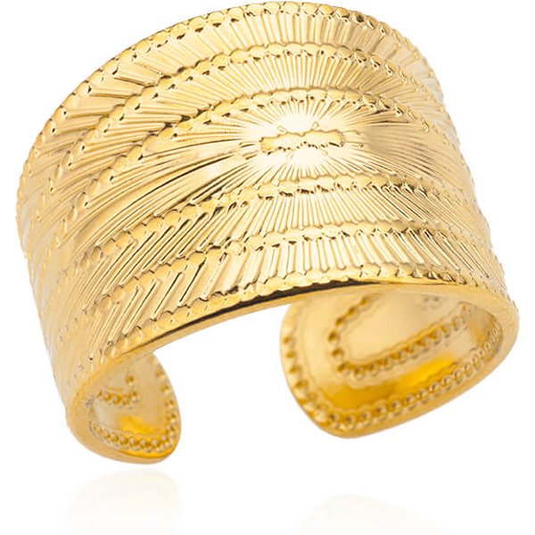 Anillos Abiertos GeoméTricos De Acero Inoxidable Para Mujer Minimalistas Color Oro Apertura Ajustable Anillo De Boda JoyeríA Femenina Anillos Resizable Beige-image