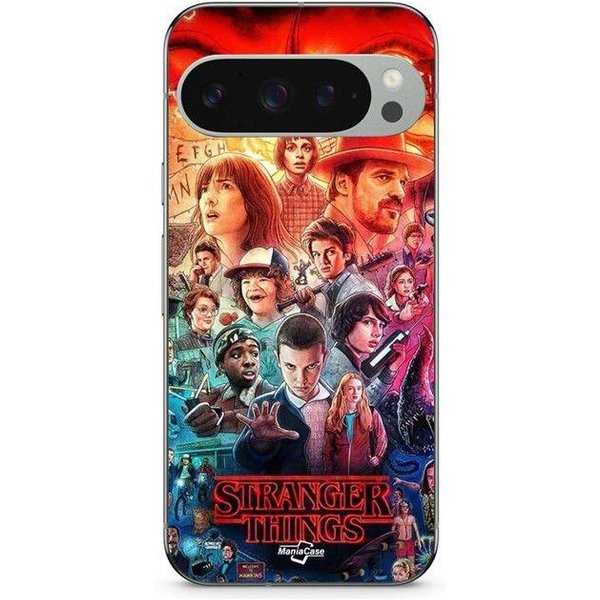 Funda - Maniacase - Google Pixel 9 Pro - Flexible - Negro - Stranger Things Temporada 4 Negro-image