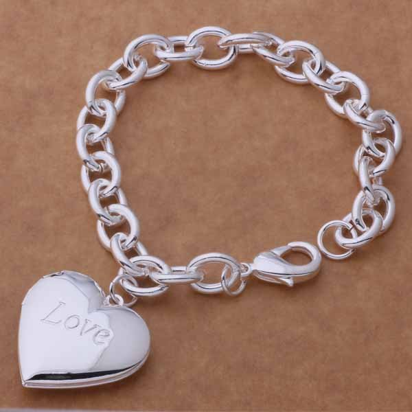 Pulsera De Plata 925 CorazóN Cadena RomáNtica De Alta Calidad Para Mujer Hombre Moda Fiesta De Compromiso Boda JoyeríA Regalo Brown-image