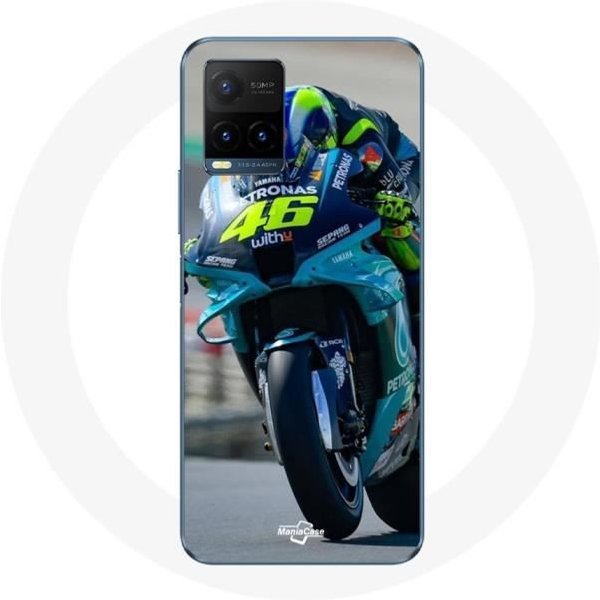 Funda - Valentino Rossi - Vivo Y21S 2021 / Y21 2021 - Silicona Negra - Flexible - Mixta Negro-image