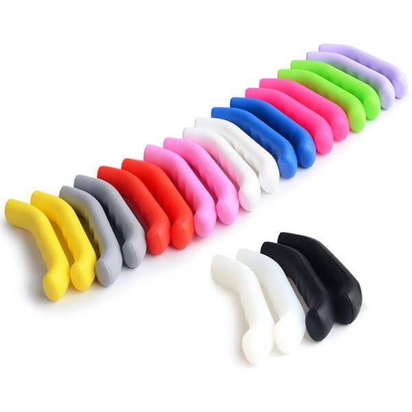 1 Par Funda Manetas Freno Bicicleta MontañA Cubierta Protectora Mango Freno Silicona Antideslizante Azul-image