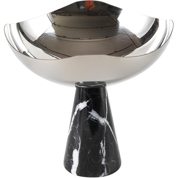 Plato De Frutas De MáRmol NóRdico De Lujo Ligero Adornos Modelo De Villa De DiseñAdor HabitacióN Platos Altos De Metal Para Frutas Secas Y Snacks Adornos-image