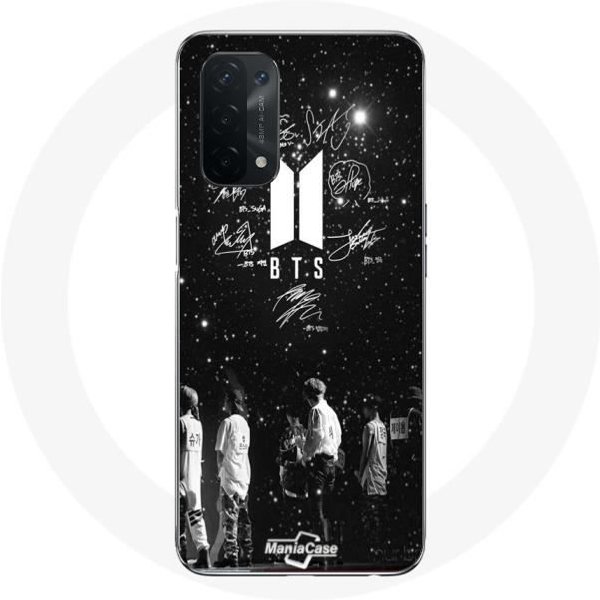 Funda - Maniacase - Oppo A74 5G - Flexible - Negra - Miembros Firma BTS-image
