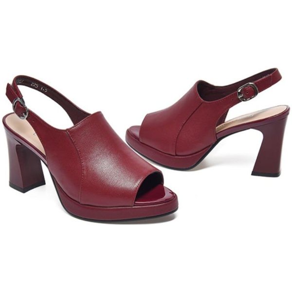 Damskie SandałY Na Platformie Z Odkrytymi Palcami Letnie Buty Damskie Retro SandałY Na Grubym Obcasie Sukienki Na Imprezę Damskie Buty Na Wysokim Obcasie Damskie CzółEnka 40-image