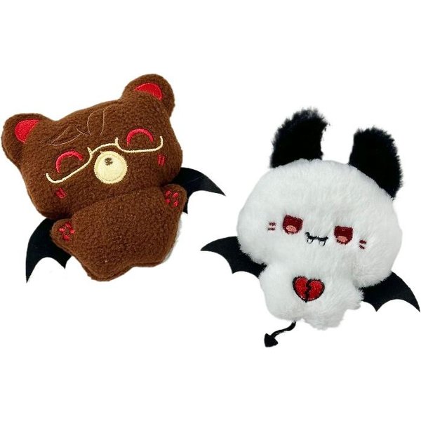 MurciéLago Diablillo Peluche Colgante Divertido Lindo Peluche Accesorios Colgante Para Bolso De Halloween Adorno Chirriante Llavero De Bolso Kawaii Colgante White-image