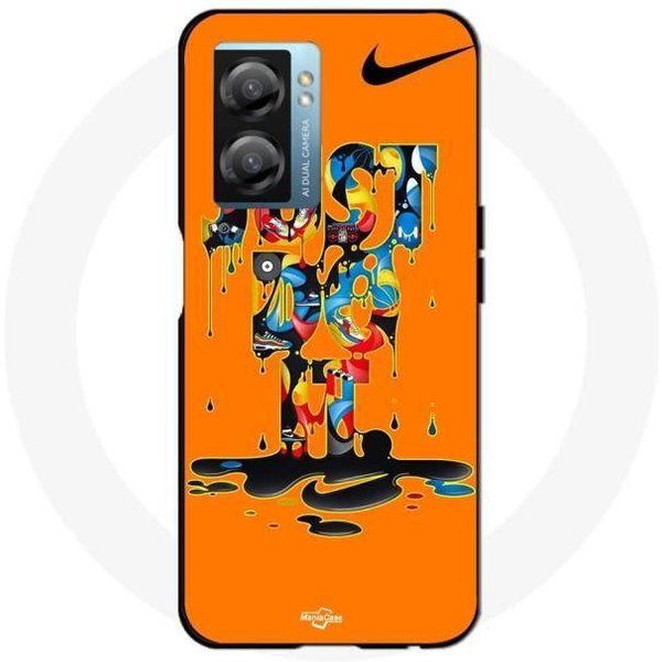 Coque - Maniacase - Oppo A77 5G - Noir - Graffiti Nike Just Do It - Souple Negro-image