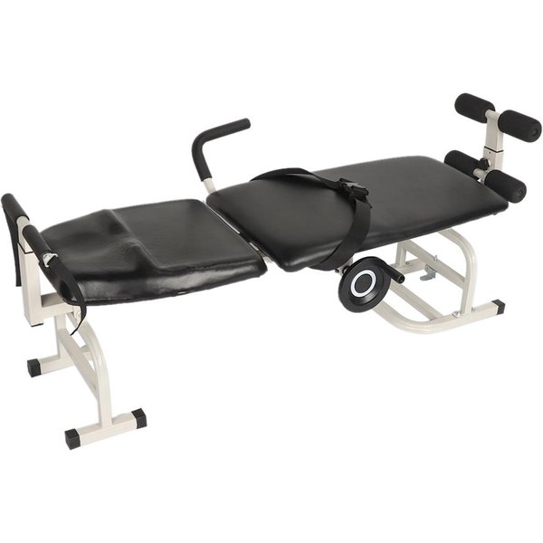 Dispositivo De Estiramiento Corporal, TraccióN Lumbar Para Columna Cervical, Camilla De Cama, Herramienta De Masaje TerapéUtico Para Uso DoméStico. Negro-image