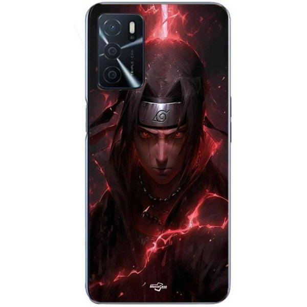 Coque Maniacase Pour Oppo A16S Itachi Uchiwa Anime 3D Fanart Negro-image