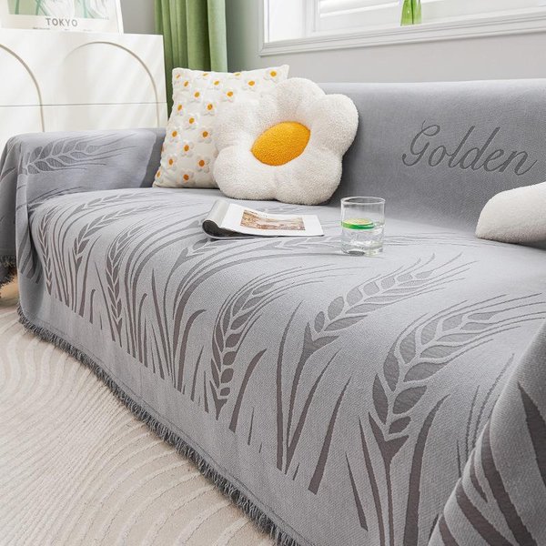 Funda De Sofá Para Sala De Estar Con Jacquard De Chenilla Antideslizante A Prueba De Polvo Tela Absorbente De Humedad Transpirable Resistente Al Desgaste Delicada 180X130Cm1Pcs-image