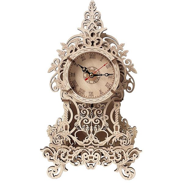 Drewniane Puzzle 3D DIY UkłAdanka Sowa WahadłO Zegar Vintage Model Zestawy KlockóW Kreatywna Zabawka Do Samodzielnego MontażU Prezent Dla DorosłYch Dzieci NastolatkóW Beige-image