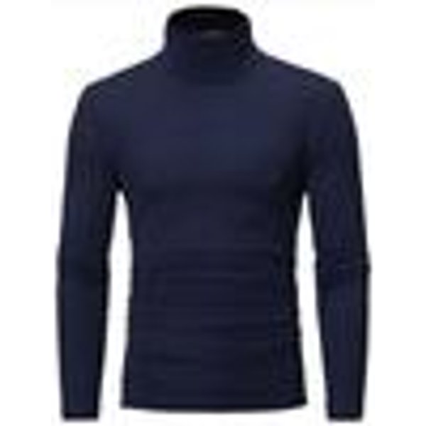 Camiseta TéRmica De Manga Larga Para Hombre, Top CáLido, SuéTer De Invierno, Camiseta Deportiva CáLida, Ropa Interior Casual, Camisa De Cuello Alto S… MáS Xxxl Blue-image