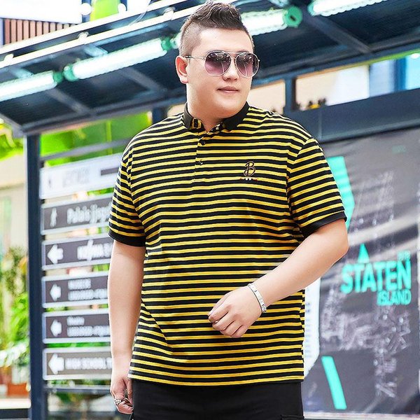 Camiseta De Solapa De Manga Corta Para Hombre Gordo Talla Grande Gordo Moda Mediana Edad Manga Corta Con Cuello Casual Camisa De Cuerpo Camisa Para Hombre Gordo 7XL-image