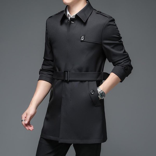 Nuevas Chaquetas De Primavera Para Hombres, Cortavientos Para JóVenes Y De Mediana Edad, Chaquetas Casuales De Negocios De Longitud Media, Chaquetas De Solapa, De Moda 4XL-image