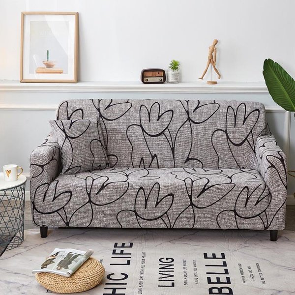 Fundas EláSticas Con Estampado Floral, Fundas De Sofá EláSticas Para Sala De Estar, Funda De Sofá Seccional, Funda Para SillóN De 1/2/3/4 Asientos 1-Seat 90-140Cm-image