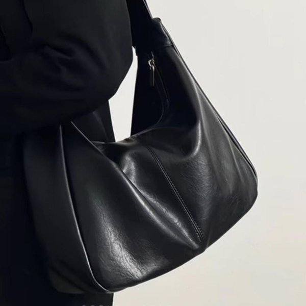 Prosta Torebka Pod Pachę, Torba Na Jedno Ramię O DużEj PojemnośCi Dla Kobiet, Wszechstronna Modna Torebka Do DojazdóW Do Pracy, Torba Typu Tote Single Package Czarny-image