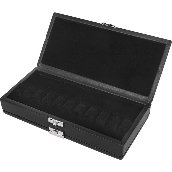 Estuche De LengüEtas De Cuero Negro De 2 Capas Para 20 LengüEtas Caja A Prueba De Humedad Accesorios Para Instrumentos Musicales Black-image